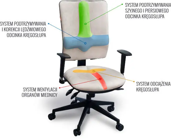 fotel rehabilitacyjny biurowy jak działa